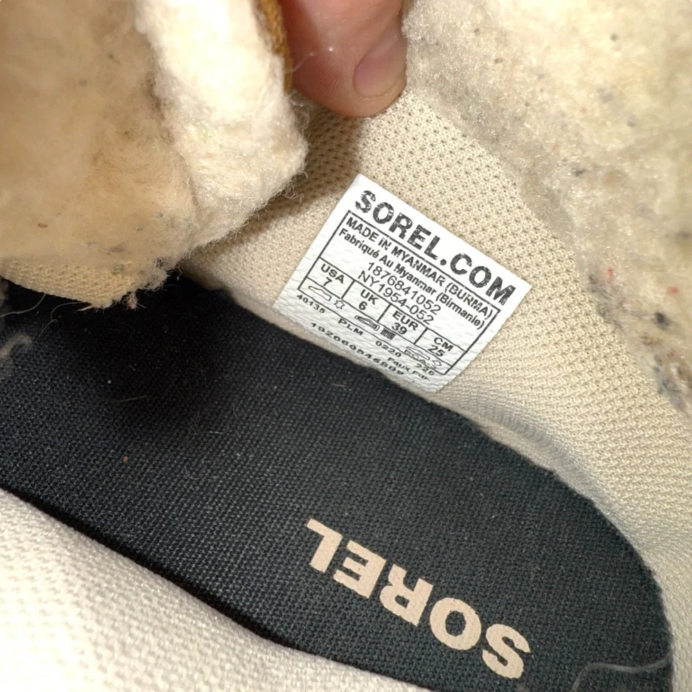 SOREL Out 'N About Plus Boots Men's Size 7 Gray Felt Faux Shearling‎ Cozy